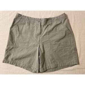 Eddie Bauer Women's Size 8 Cotton Shorts Button‎ Pockets Casual Gray
